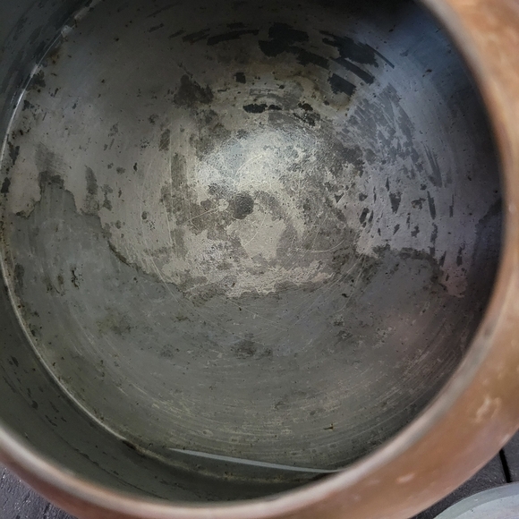 Vintage Copper Tea Pot Wooden Handle Set Water Steamer Measuring Cup - Picture 14 of 16